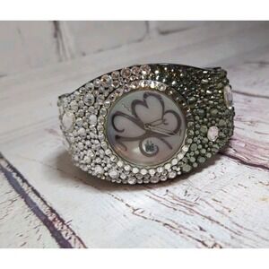 JIMMY CRYSTAL New York Swarovski Quartz Women's Watch Sz. 6 1/2" Needs‎  Battery